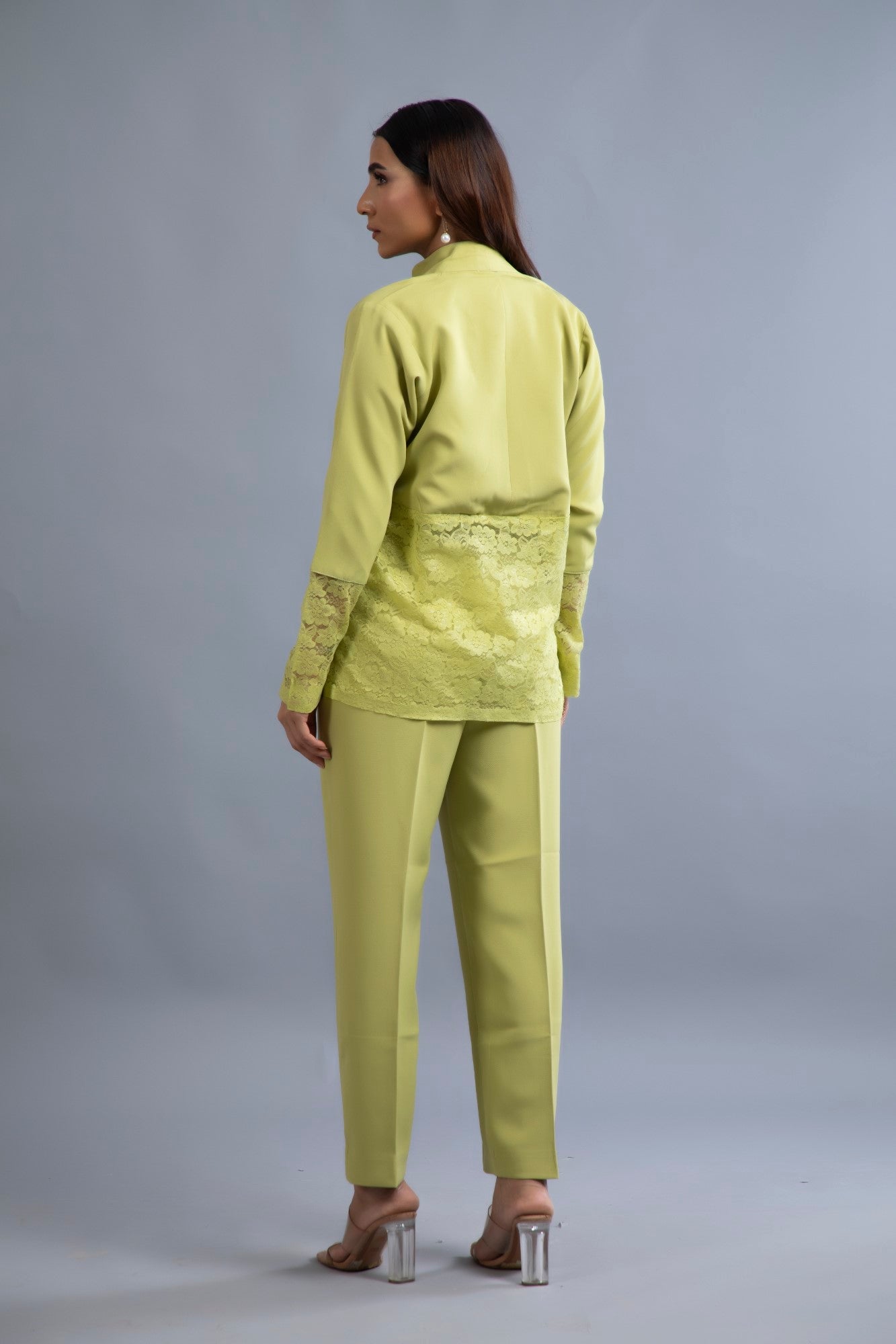 Lime Lace Fusion Suit Set