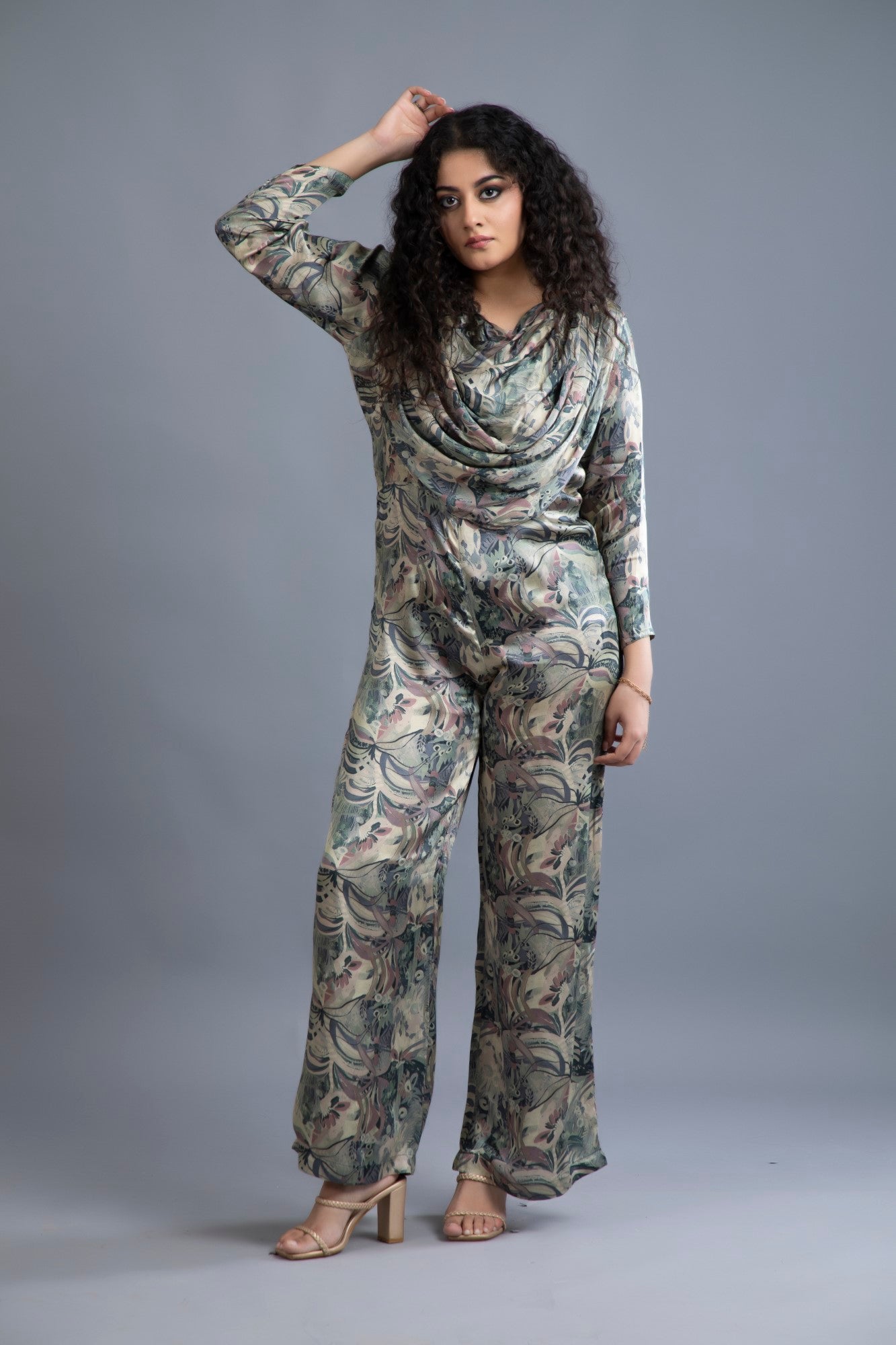 Botanical Drape Jumpsuit