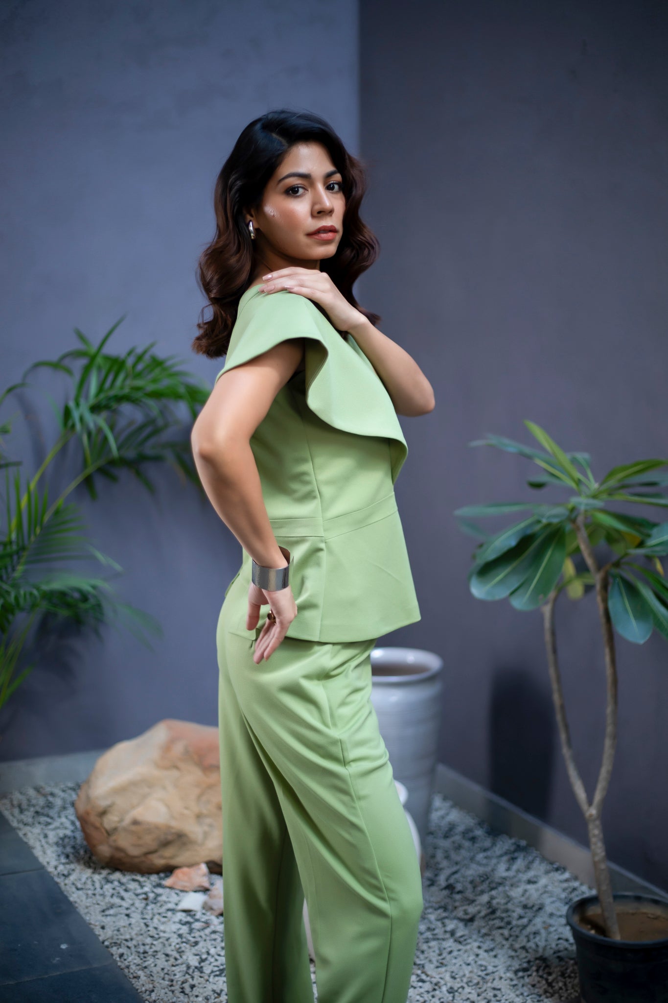 Terrain Sculptural Peplum Suit Set