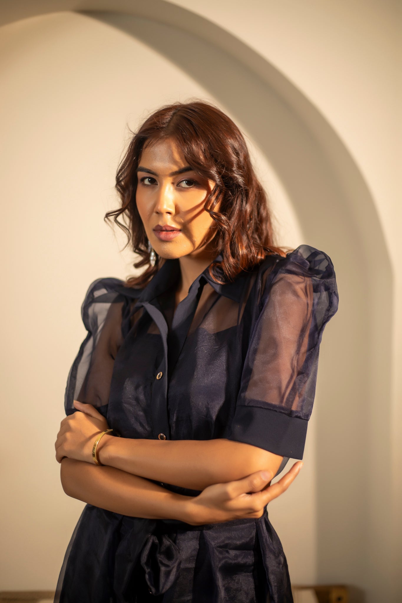 Gossamer Organza Shirt Dress