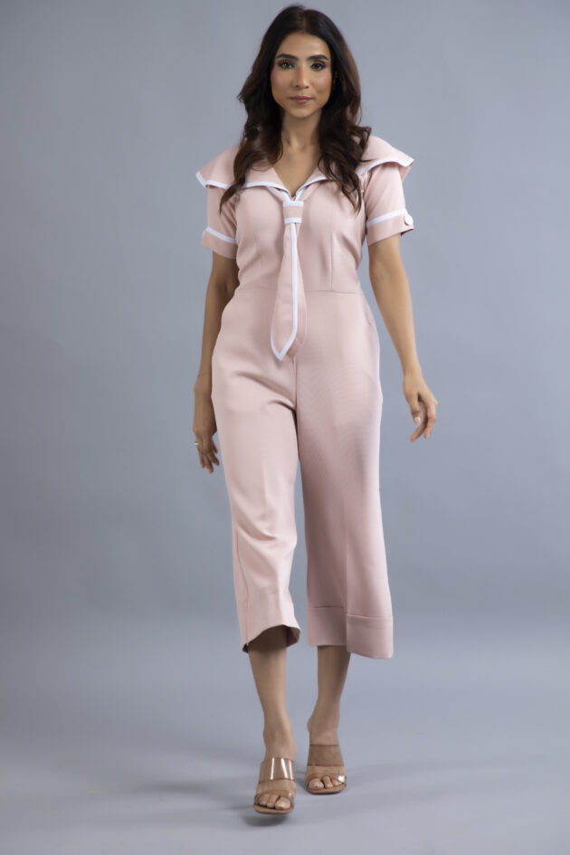 Blush Nautical Jumpsuit - Image 2